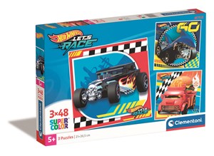 Bild von Puzzle 3 x 48 Super Kolor Hot Wheels 25313