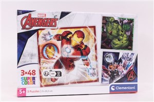Obrazek Puzzle 3 x 48 Super Kolor The Avengers 25315
