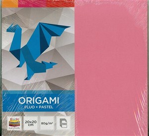 Obrazek Origami - papier Fluo+Pastel, 20x20cm/100k (346193)
