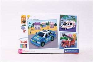 Bild von Puzzle 3 x 48 Super Kolor Rescue Vehicles