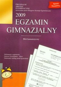 Obrazek Egzamin gimnazjalny 2009 Blok humanistyczny Oryginalne arkusze egzaminacyjne