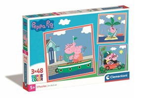 Bild von Puzzle 3x48 Super Kolor Peppa Pig