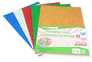 Obrazek Pianka brokatowa samoprzylepna 20x30cm 5szt