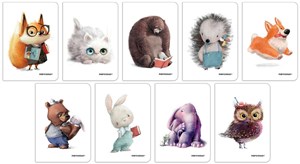 Obrazek Zeszyt PP FUN A5 w kratkę 32 kartki 9 sztuk Narcissus