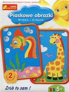 Obrazek Piaskowe obrazki Rybka i żyrafa