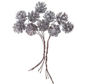 Bild von Mini szyszki posrebrzane 10szt