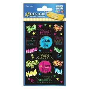 Bild von Naklejki foliowe NEONowe - angielskie napisy