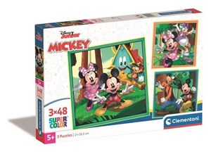 Obrazek Puzzle 3x48 Super Kolor Mickey/Minnie