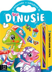Obrazek Dinusie. Zaczarowana kredka. Malowanka z naklejkami