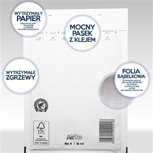 Obrazek Koperty Airpro 18/H białe (10szt)