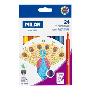 Obrazek Flamastry z cienką końcówką 24 kolory MILAN