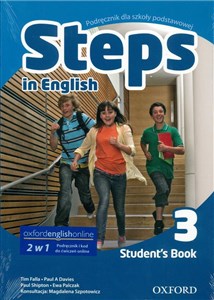 Obrazek Steps In English 3 SB & Online WB PL OXFORD