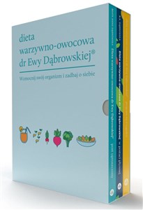 Obrazek Dieta warzywno-owocowa dr Ewy Dąbrowskiej Komplet 3 książek Program na 6 tygodni + Dieta w postaci płynnej + Post uproszczony