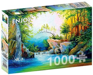 Bild von Puzzle 1000 Leśny wodospad