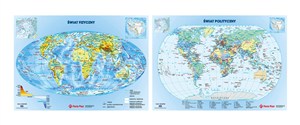 Bild von Podkład dwustronny z mapą świata