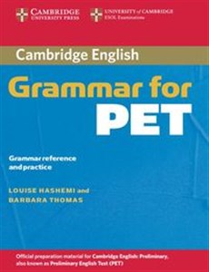 Bild von Cambridge Grammar for PET Grammar reference and practice