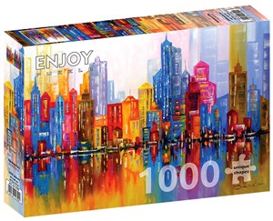 Obrazek Puzzle 1000 Tęczowe miasto