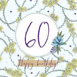 Bild von Karnet Swarovski kwadrat Urodziny 60