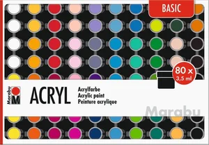 Obrazek Farby akrylowe Basic 3,5ml 80szt