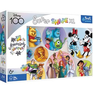 Obrazek Puzzle 160 Super Shape XL Kolorowy świat Disney