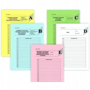 Bild von Przekładki do akt osobowych A4 "ABCDE"