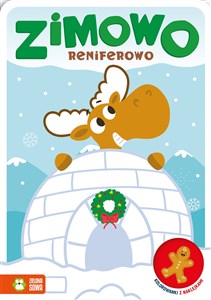 Obrazek Zimowo reniferowo Kolorowanki z naklejkami