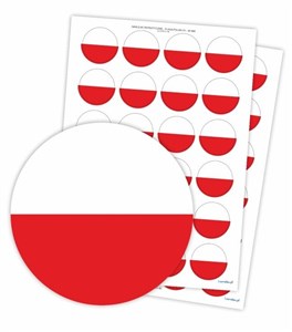 Bild von Naklejki patriotyczne - Flaga Polski 48szt