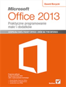 Obrazek Microsoft Office 2013 Praktyczne programowanie makr i dodatków