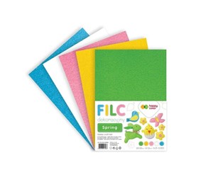 Obrazek Filc dekoracyjny Spring 5szt HAPPY COLOR