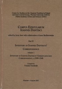 Obrazek Inventory of Ioannes Dantiscus' Correspondence, part 4, vol. 1