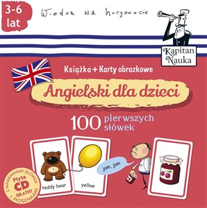 Obrazek Angielski dla dzieci 100 pierwszych słów Książka + karty obrazkowe