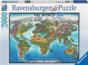 Obrazek Puzzle Mapa świata 2000