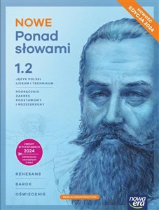 Obrazek NOWE Ponad słowami Język polski 1.2 Podręcznik Zakres podstawowy i rozszerzony Liceum i technikum