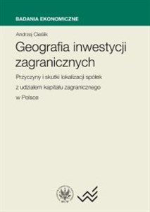 Bild von Geografia Inwestycji zagranicznych. Przyczyny i skutki lokalizacji spółek z udziałem kapitału zagranicznego w Polsce
