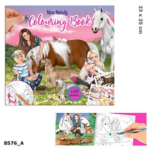 Obrazek KOLOROWANKA MISS MELODY Z NAKLEJKAMI 8576A