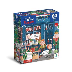 Obrazek Puzzle - Look & Find - Zimowe święta, 80 el.