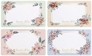 Bild von Etykieta samoprzylepna kwiatowe 250szt