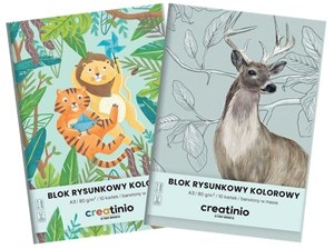 Obrazek Blok rysunkowy A3/10K kolorowy Creatino (10szt)