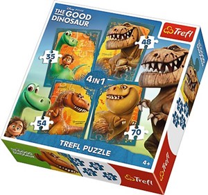 Obrazek Puzzle 4w1 Dobry Dinozaur