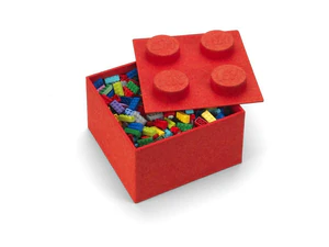 Obrazek LEGO Storage Brick 4 Felt Red