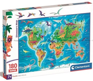 Obrazek Puzzle 180  Super Dinosaurs Map 29790