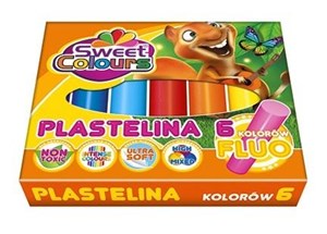 Obrazek Plastelina fluo 6 kolorów