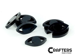 Bild von Żetony akryl czarny połysk oko 10szt.