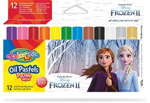 Bild von Pastele olejne Colorino Kids trójkątne 12 kolorów Frozen