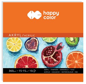 Obrazek Blok do akrylu 10 ark. 360g Happy Color
