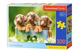 Bild von Puzzle Cute Dachshunds 100 B-111213