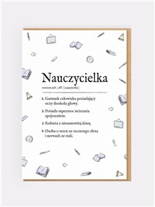 Bild von kartka okolicznościowa/definicja/ NAUCZYCIELKA