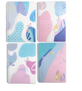 Obrazek Brulion na spirali B5/80K kratka PP M&G