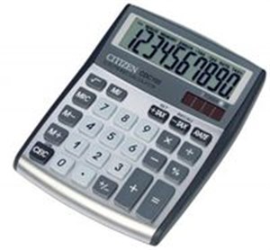 Bild von Kalkulator biurowy CITIZEN CDC-100 WB, 10-cyfrowy, 135x108mm., szary