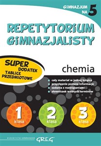 Obrazek Repetytorium gimnazjalisty - chemia wydanie limitowane z tablicami przedmiotowymi